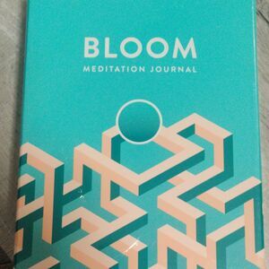 Bloom Meditation Journal Tranquil Turquoise Opens Flat Acid-Free Paper